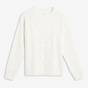 Joe Fresh Jillian Harris Collab Cable Knit Sweater. 1x cream